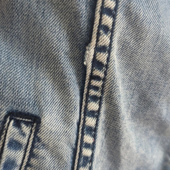Silvian Heach Sequined Collarless Denim  Jacket XS - Picture 12 of 13